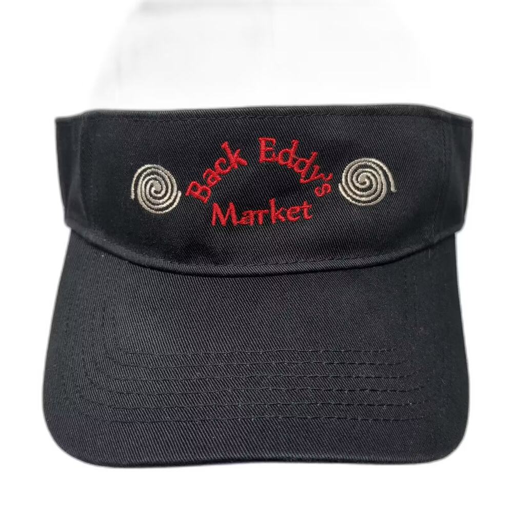 econscious Visor Hat Black One Size Back Eddy's Market Embroidered Adjustable